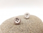 Preview: Naht Gravur Holz Knopf Ohrstecker Button